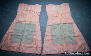 Antiguidades: 111X85 ANTIGUA CASULLA DALMATICA PARTE DELANTERA Y TRASERA DAMASCO ROSA IDEAL VIRGEN DIVINA PASTORA